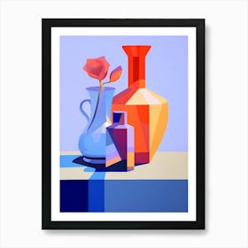 Vases And Roses Art Print