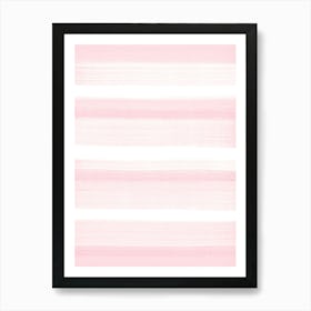 Pastell Pink Linien Streifen Abstrakt Kunst, Romantisch Artprint Art Print