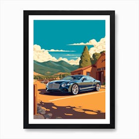 A Bentley Continental Gt In The The Great Alpine Road Australia 1 Art Print