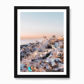 Illumination In Oia, Santorini Art Print