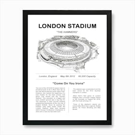 London Stadium Football Art Print