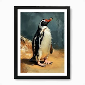 Adlie Penguin Isabela Island Oil Painting 2 Art Print