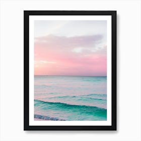White Beach, Boracay, Philippines Pink Photography 2 Art Print
