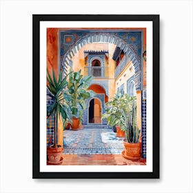 Morocco Mosaic Travel Poster Art Print