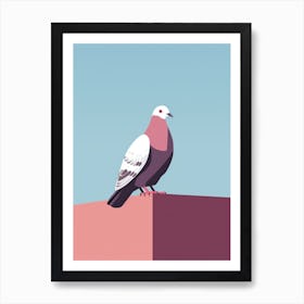 Minimalist Pigeon 1 Illustration Art Print