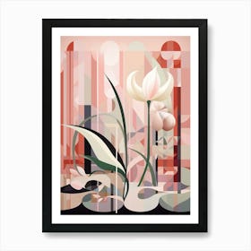 Abstract Geometric Botanical 5 Art Print