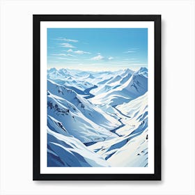 Val Thorens   France, Ski Resort Illustration 0 Simple Style Art Print