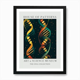 Dna Art Abstract Illustration 1 House Of Patterns Art Print