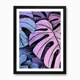 Monstera Leaves 12 Art Print