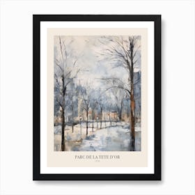 Winter City Park Poster Parc De La Tete D Or Lyon France 2 Art Print