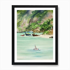 Phuket Thailand Watercolour Tropical Destination Art Print