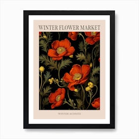 Winter Aconite 3 Winter Flower Market Poster Art Print
