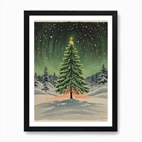 Northern Christmas Tree no2 Art Print