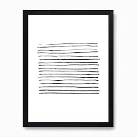Abstract Black Zebra Lines Art Print