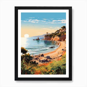 A Painting Of Cala Macarella Beach Menorca Spain 3 Art Print