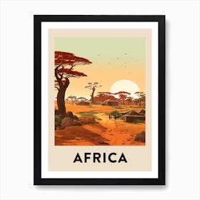 Vintage Travel Poster Africa 8 Art Print