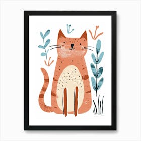 Cheetoh Cat Clipart Illustration 2 Art Print