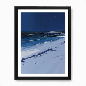 Beach At Night 1 Art Print