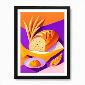 Amaranth Bread Bakery Product Matisse Inspired Pop Art Art Print