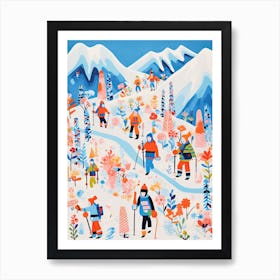 Portillo   Chile, Ski Resort Illustration 3 Art Print