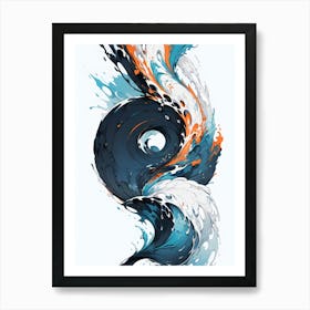 Swirling Waves Art Print