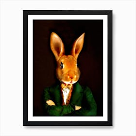 Buster The Magician Rabbit Pet Portraits Art Print