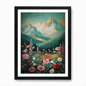 Wildflowers In The Mountains 3 Art Print