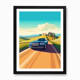 A Chrysler 300 In The Tuscany Italy Illustration 3 Art Print