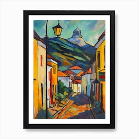 Painting Of Cape Town  In The Style Of Fauvism 1 Art Print