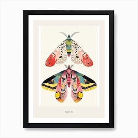 Colourful Insect Illustration Moth 11 Poster Art Print