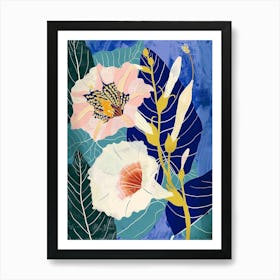 Colourful Flower Illustration Morning Glory 2 Art Print