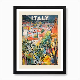 Cortona Italy 3 Fauvist Painting  Travel Poster Art Print