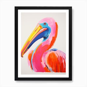 Colourful Bird Painting Pelican 3 Art Print