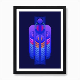 Its A Game Multicolour Geometric Abstract Art Print