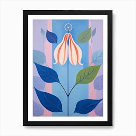 Bluebell 1 Hilma Af Klint Inspired Pastel Flower Painting Art Print