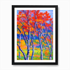 Quaking Aspen tree Abstract Block Colour Art Print