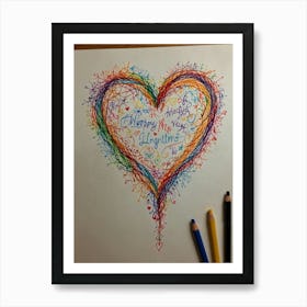 Heart Of Love 55 Art Print