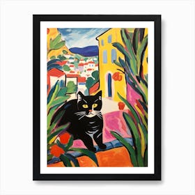 Painting Of A Cat In Dubrovnik Croatia 5 Art Print