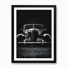 Black And White Car 1 Art Print