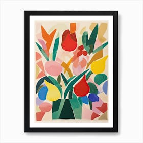 Tulips Flower Illustration 3 Art Print
