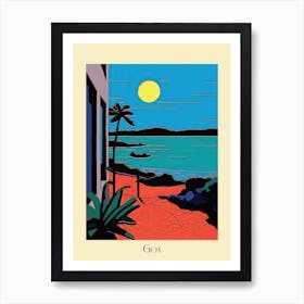 Poster Of Minimal Design Style Of Goa, India 4 Art Print