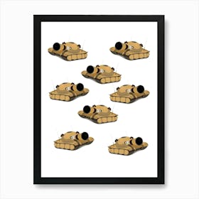 Military Tank Pattern Art Print