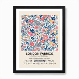 Poster Floral Dream London Fabrics Floral Pattern 2 Art Print