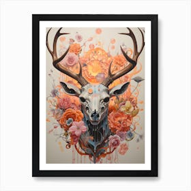 Deer Head 1 Art Print