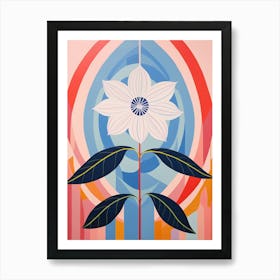 Veronica 1 Hilma Af Klint Inspired Pastel Flower Painting Art Print