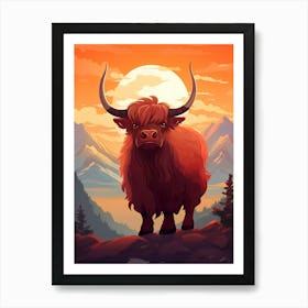 Highland Cow Art Print