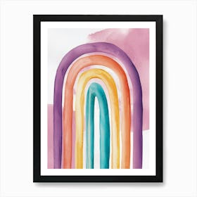 Rainbow Watercolor Painting Art Print