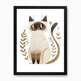 Balinese Cat Clipart Illustration 2 Affiche