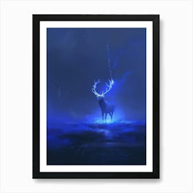 Lightning Deer Art Print