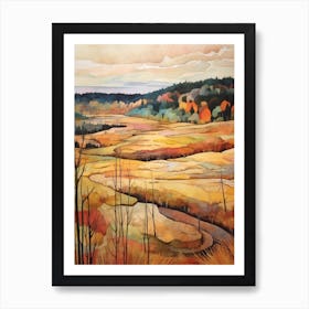 Autumn National Park Painting Algonquin Provincial Park Ontario Canada 2 Art Print